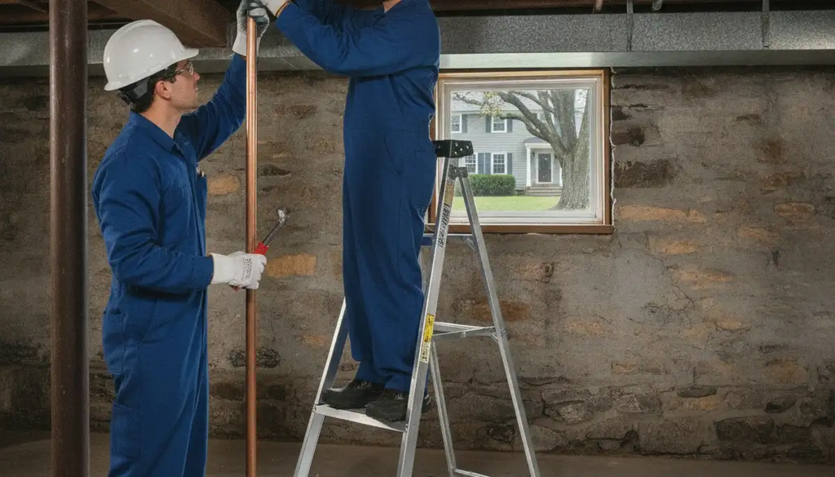 Plumber repairing a plumbing system in Norton, MA for Norton Plumbing and Heating