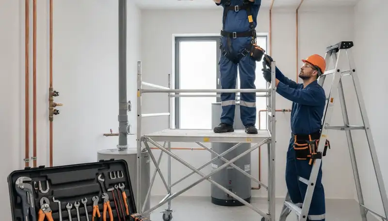 Plumber repairing a home pipe in Norton, MA for reliable plumbing repair service