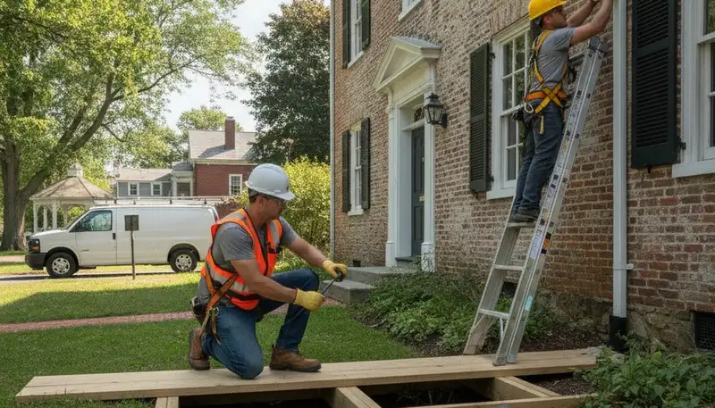 Plumber repairing a pipe in Norton, MA for Norton Plumbing and Heating