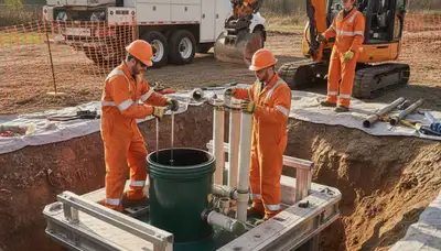Septic repair service truck in Norton, MA for fast residential plumbing support