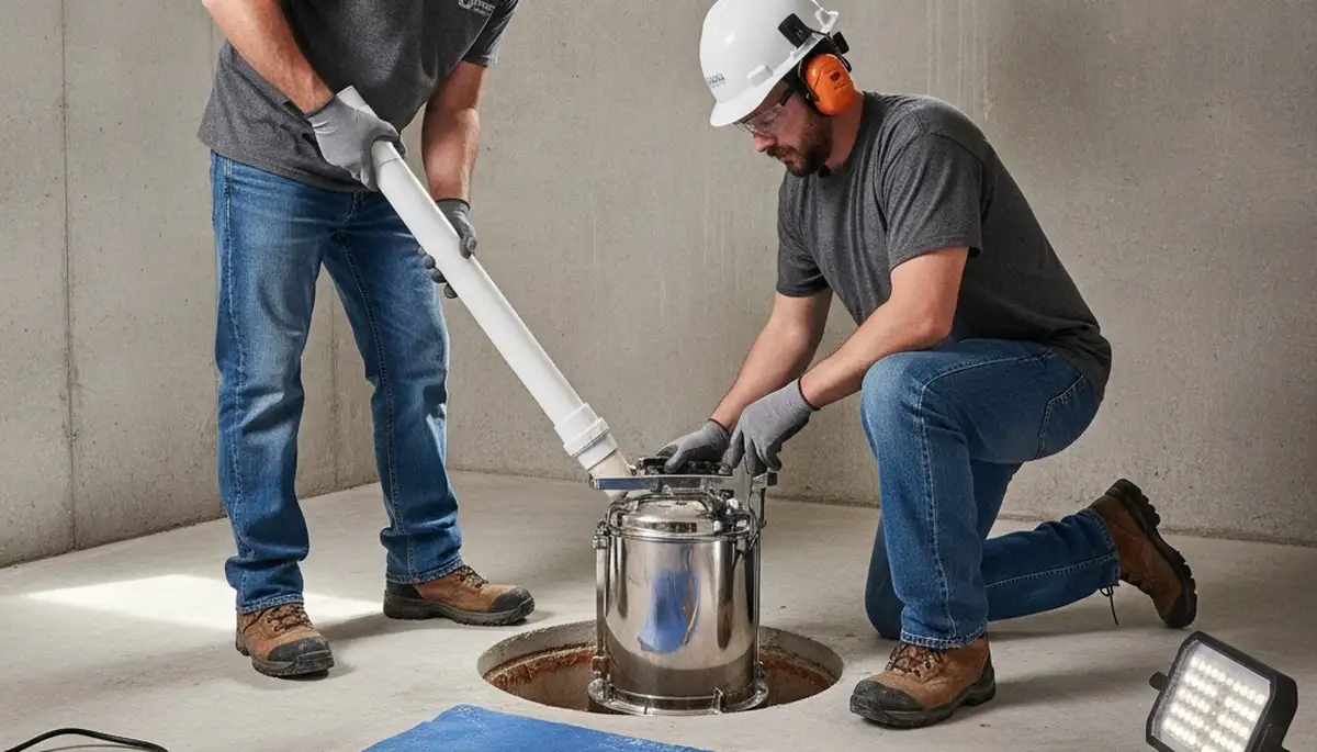 Sump pump installation in Norton, MA for dry basements and flood protection
