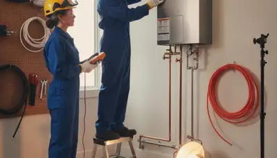Tankless water heater installation service in Norton, MA for residential plumbing repair