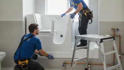Walk-in tub installation by Norton, MA plumbers for safer bathing and accessible bathroom upgrades